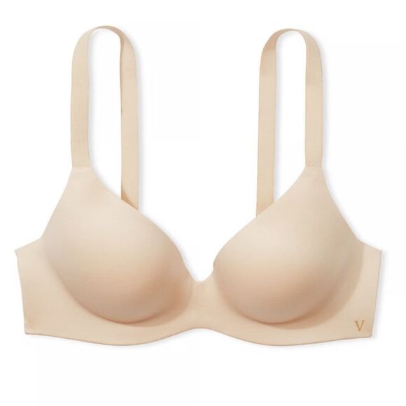 Victoria’s Secret Beige Lined Semi-Demi Wirefree Bra Size 36B - Picture 2 of 10